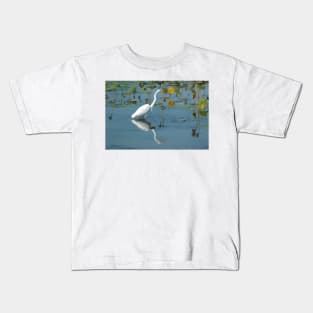 Egret hunting Kids T-Shirt